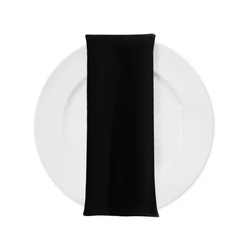 POLYESTER TABLE NAPKIN - BLACK 
