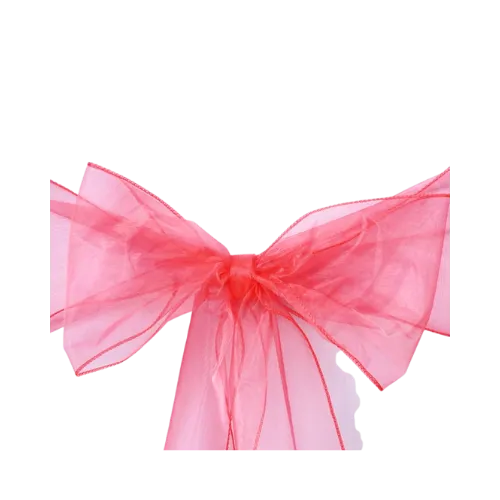 ORGANZA CHAIR SASH - CORAL