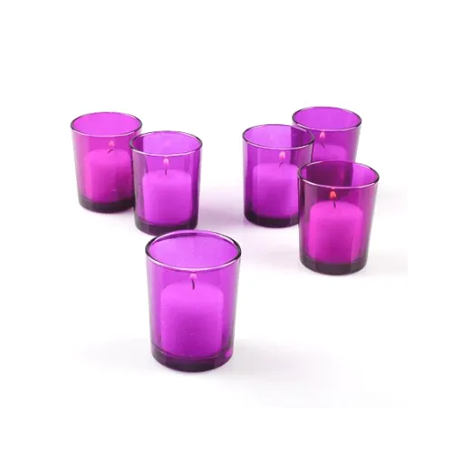 VOTIVE CANDLEHOLDER - PURPLE