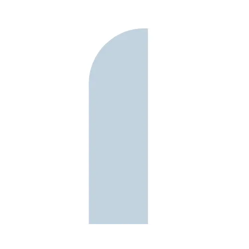 7' HALF ROUND WOODEN PANEL / BACKDROP - (DUSTY BLUE) - 2.5' x 7'