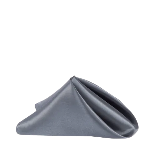 SATIN TABLE NAPKIN - CHARCOAL/PEWTER