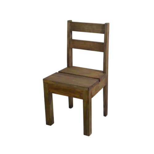 KIDS WOODEN CHAIR - BROWN