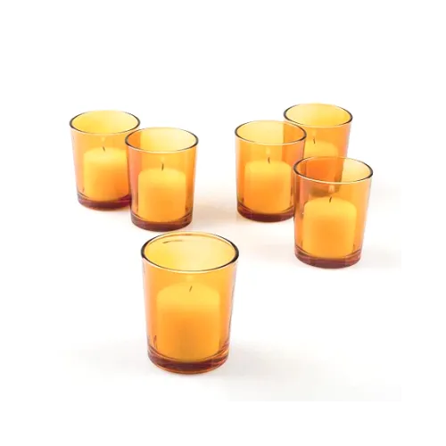 VOTIVE CANDLEHOLDER - AMBER