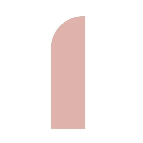 7' HALF ROUND WOODEN PANEL / BACKDROP - (DUSTY ROSE/MAUVE) - 2.5' x 7'