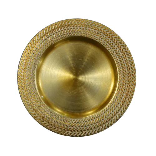 DECORATIVE ACRYLIC CHARGER - GOLD 