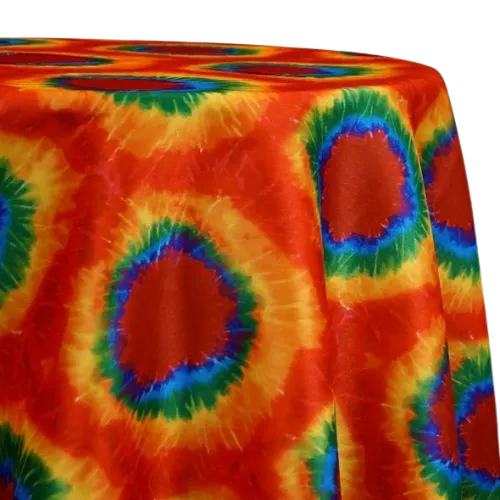 120'' ROUND TABLE LINEN POLYESTER - TIE DYE