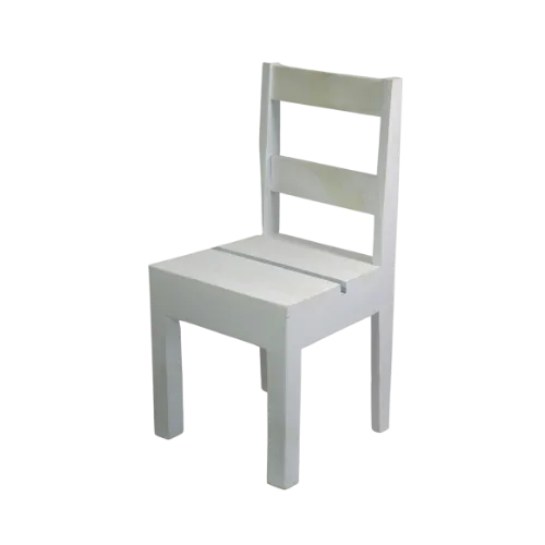 KIDS WOODEN CHAIR - WHITE 