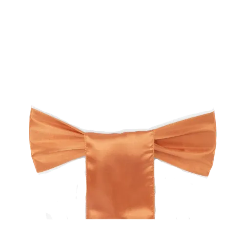 SATIN CHAIR SASH - BURNT ORANGE