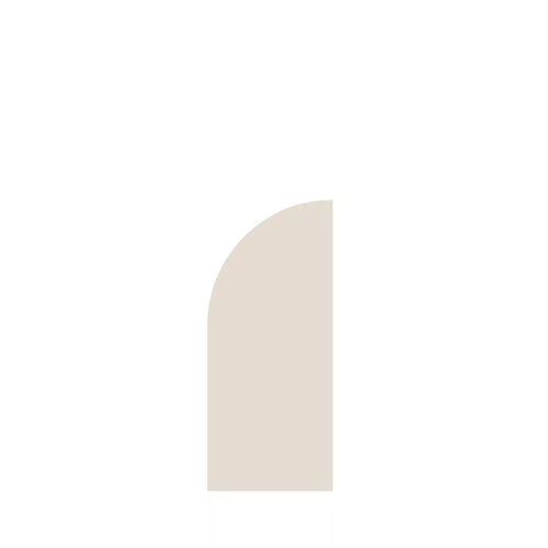 5’ HALF ROUND WOODEN PANEL / BACKDROP (TAUPE) - 3.5’ x 5’