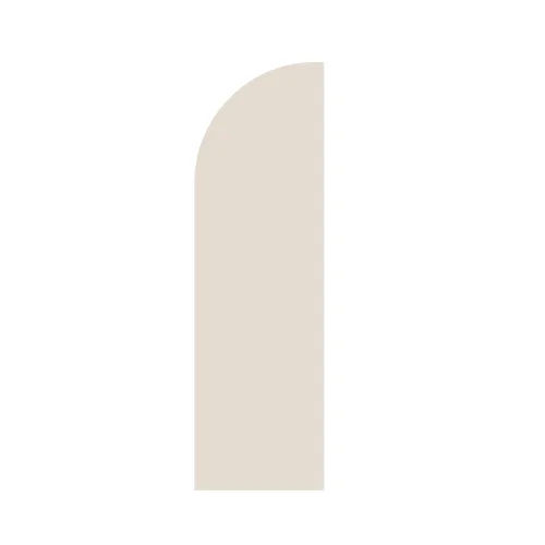 7' HALF ROUND WOODEN PANEL / BACKDROP - (TAUPE) - 2.5' x 7'