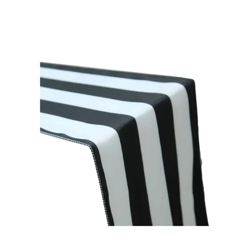 SATIN TABLE RUNNER - BLACK & WHITE STRIPED