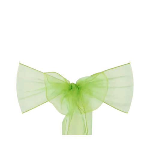ORGANZA CHAIR SASH - LIME GREEN