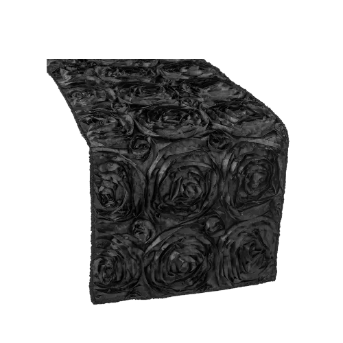 ROSETTE TABLE RUNNER - BLACK