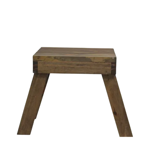 KIDS WOODEN STOOL - BROWN 