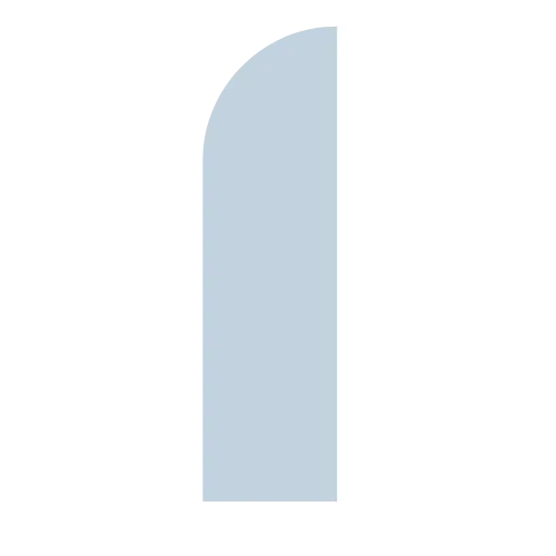 8’ HALF ROUND WOODEN PANEL / BACKDROP - (DUSTY BLUE) - 3’ x 8’