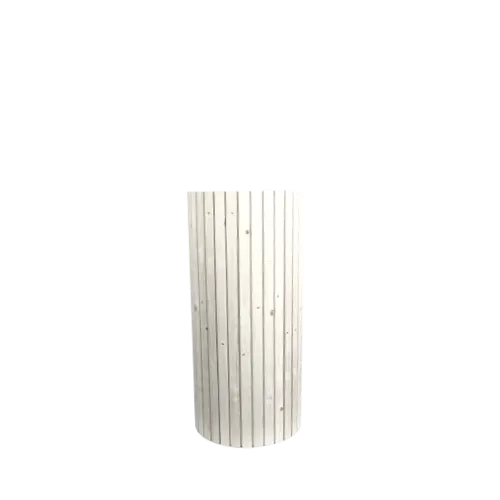 32” CIRCULAR WOODEN PEDESTAL - WHITE (M) 14” x 32”