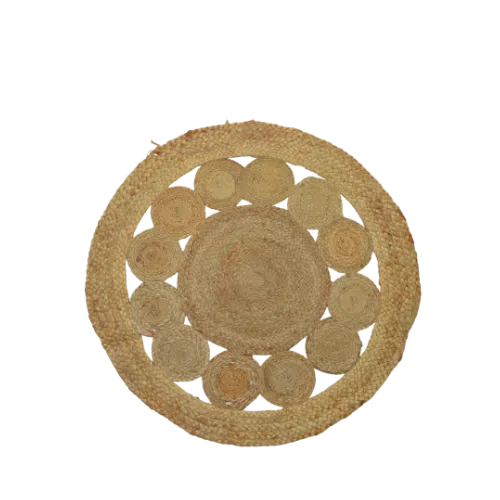 3ft CIRCULAR JUTE RUG - PATTERN 