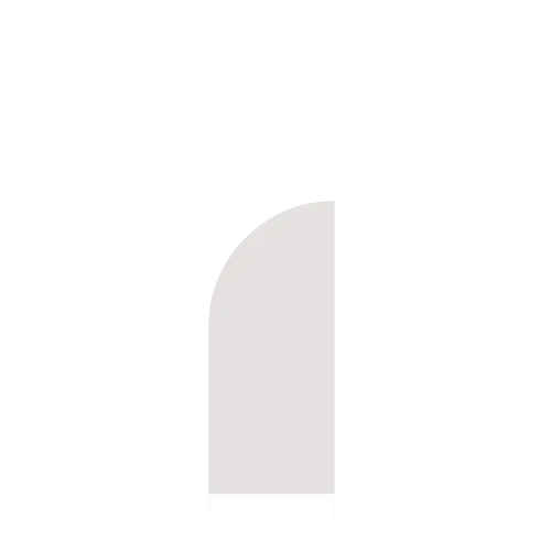 5ft HALF ROUND WOODEN BACKDROP - WHITE 5ft x 2.5ft