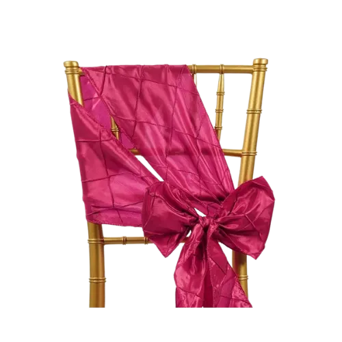 PINTUCK CHAIR SASH - FUCHSIA PINK