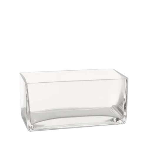  SQUARE GLASS VASE - CLEAR 10