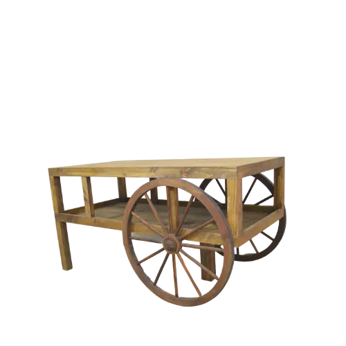 WOODEN RUSTIC MARKET CART - 60