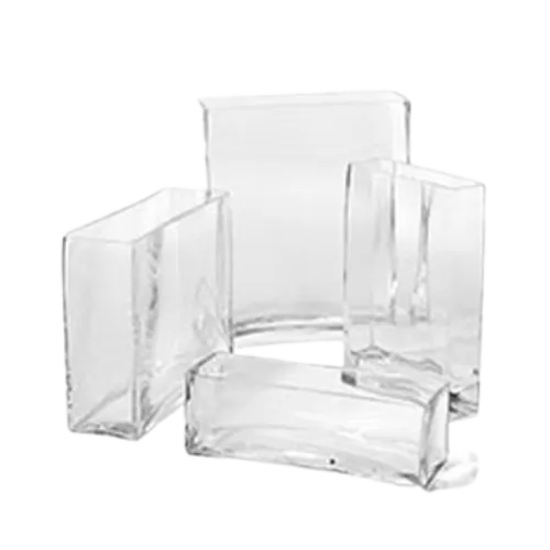  RECTANGULAR GLASS VASE - 12