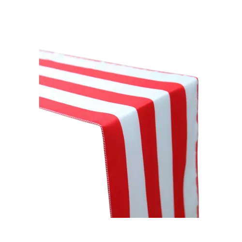 SATIN TABLE RUNNER - RED & WHITE STRIPED