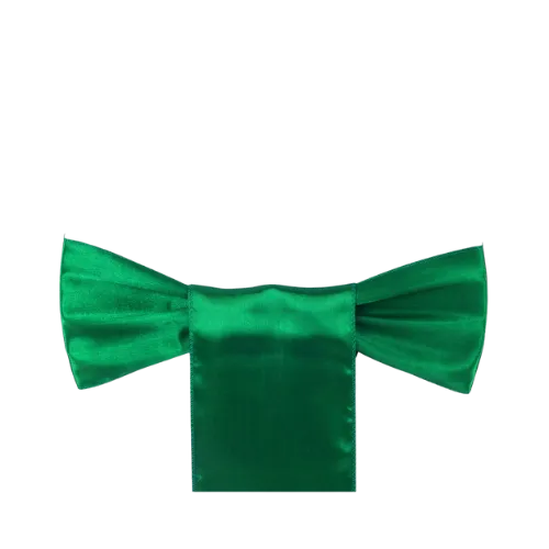SATIN CHAIR SASH - EMERALD GREEN 