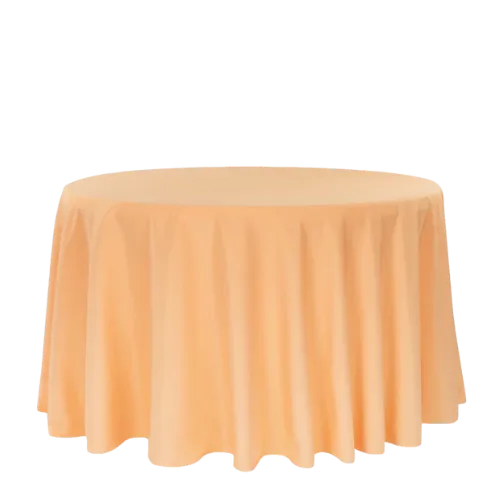 120'' ROUND TABLE LINEN POLYESTER - PEACH
