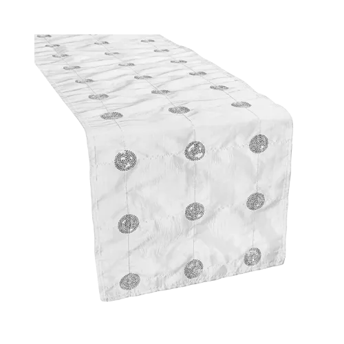 SEQUIN TABLE RUNNER - WHITE