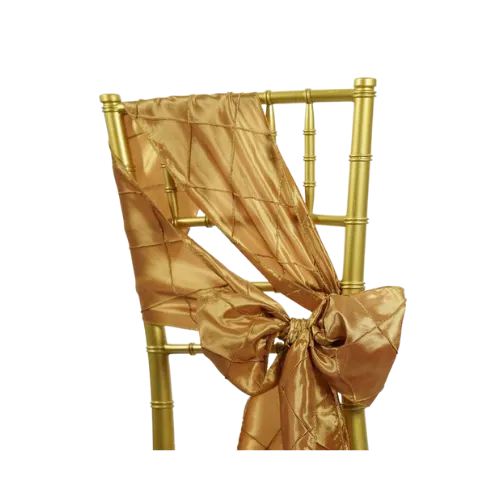 PINTUCK CHAIR SASH - GOLD 