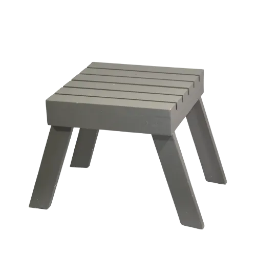 KIDS WOODEN STOOL - GREY 
