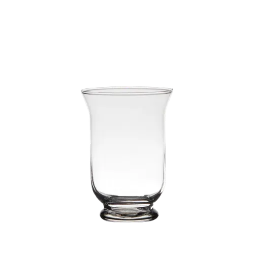 SHORT FLARE GLASS VASE- CLEAR 5.5