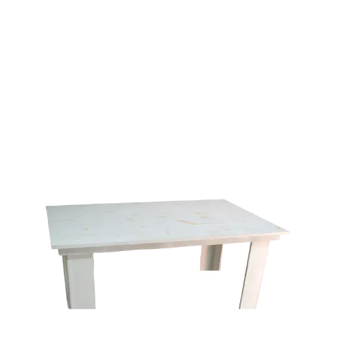 5' WOODEN KIDS TABLE - WHITE 8ft x 4ft x 20