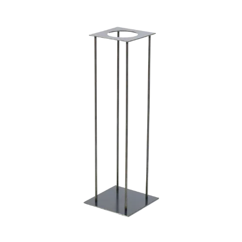 METAL FLORAL TABLE STAND - SILVER 8