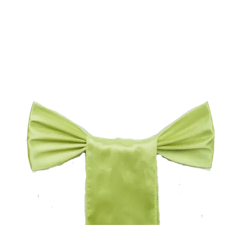 SATIN CHAIR SASH - LIME GREEN
