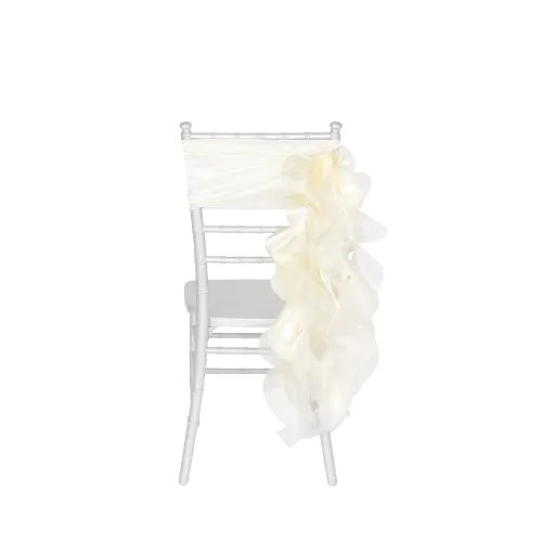 CURLY WILLOW CHAIR SASH - IVORY