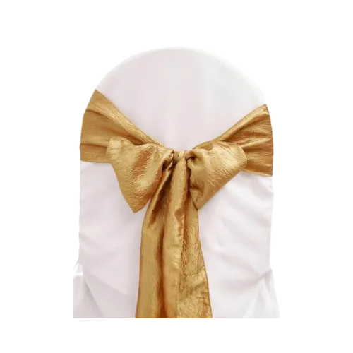 CRINKLE CHAIR SASH - GOLD