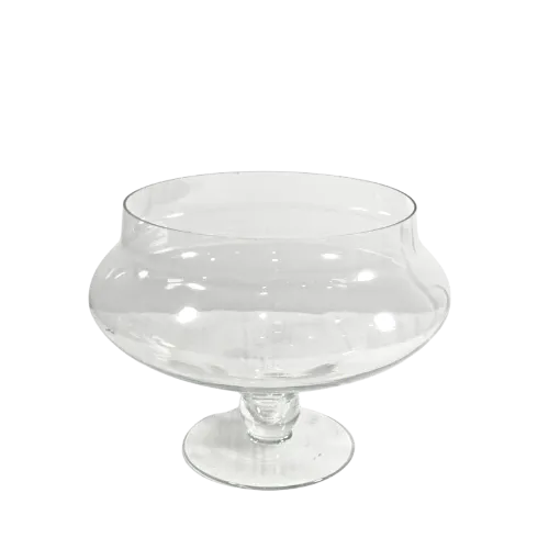 FISH BOWL PEDESTAL VASE - CLEAR 8