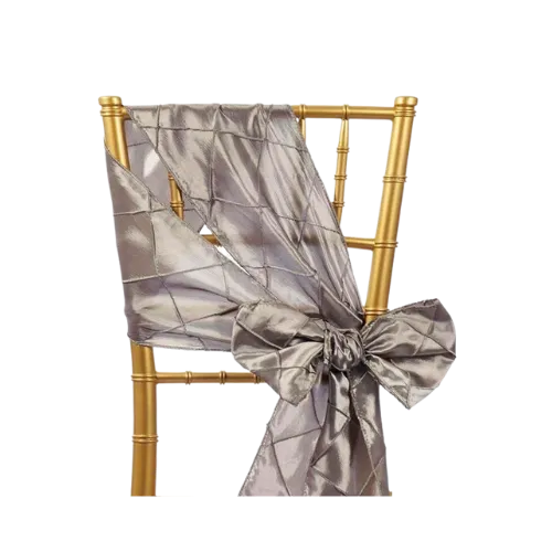 PINTUCK CHAIR SASH - SILVER