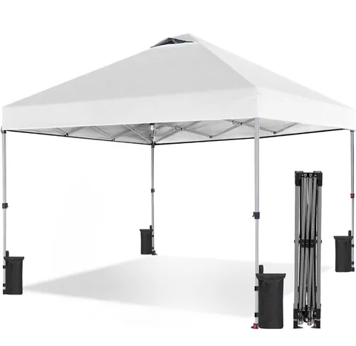 10x10ft White Pop Up Canopy Tent
