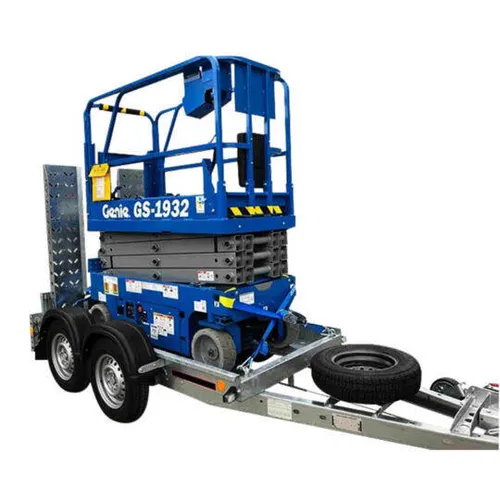 5.85m Scissor Lift 19ft - 1932 xh -7.85M Working Height - With Trailer