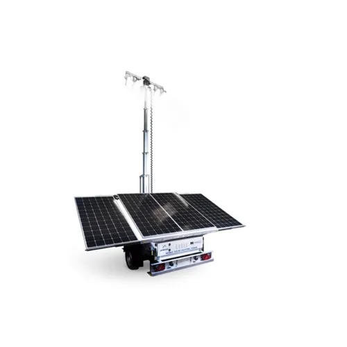 Solar Lighting Tower - 4x 100 Watts Lights
