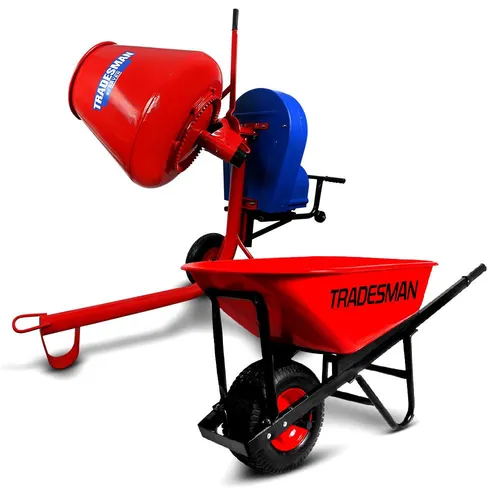 COMBO - Electric Cement Mixer 3.5 & 99l Wheelbarrow