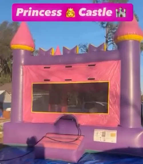 Princess Castle Pink & Purple Bounce House Rental
