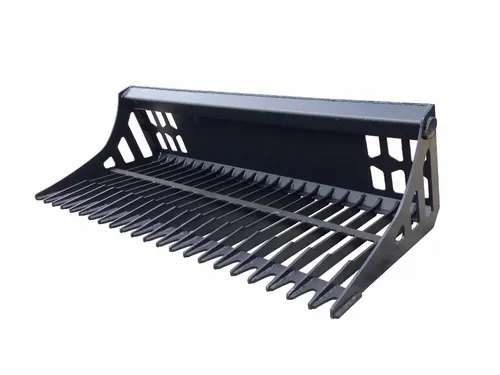 Rake skid steer attachment