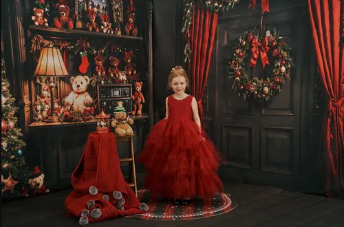Holiday Backdrop - Dark Rustic Cabin 