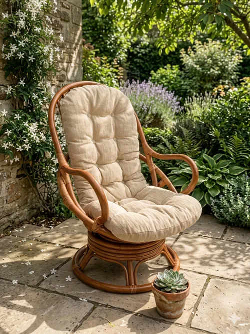 Coastal Rattan Lounge Chair