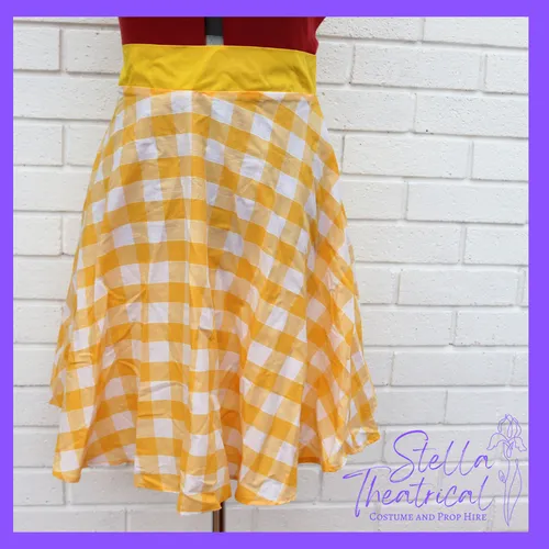 Cotton Gingham Skirt 