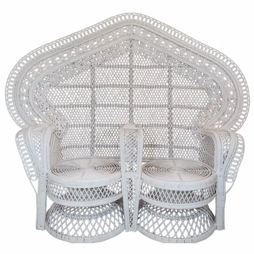 double peacock woven white